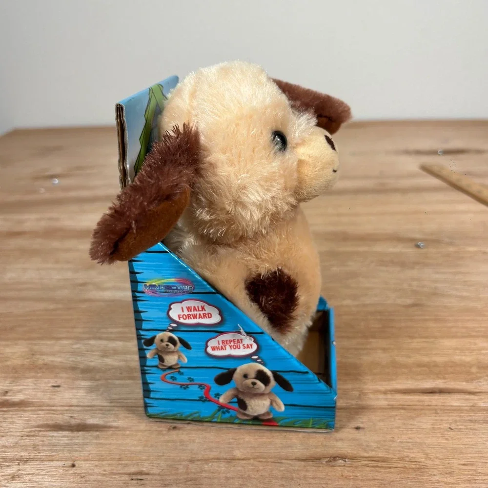 Mindscope Babble Budz Tan Dog Interactive Walking Talking Plush Toy MSPMPTD